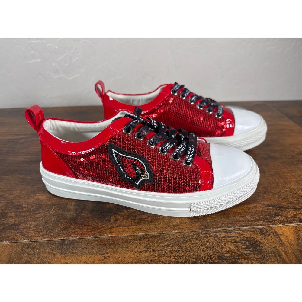 Arizona Cardinals NFL Women Red Sequin Low Top Platform Sneakers Size 7